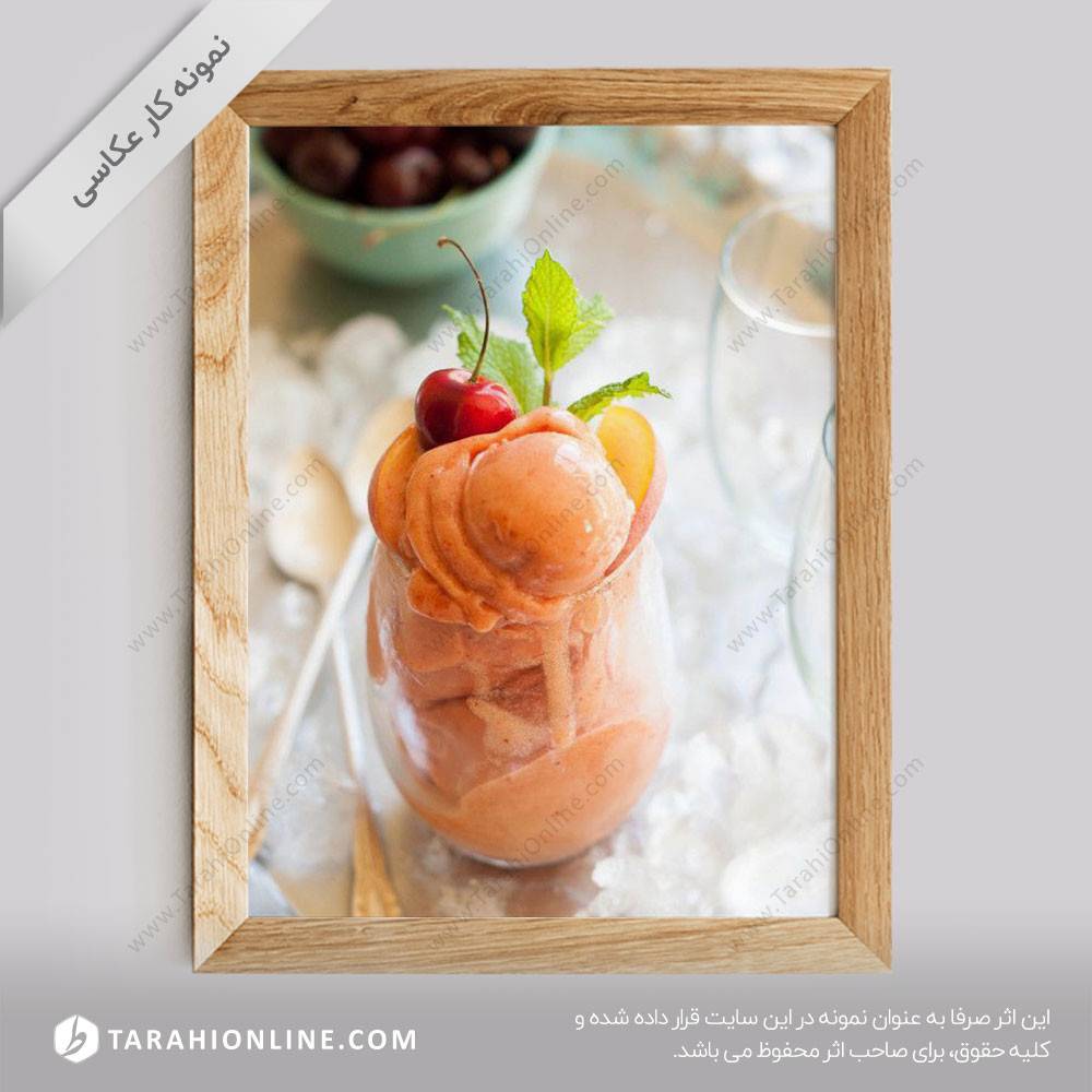 عکاسی از بستنی هلویی